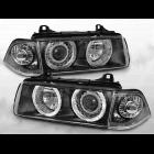 BMW E36  COUPE - LAMPY PRZEDNIE - SOCZEWKI RINGI BLACK FK
