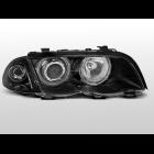 BMW E46 98-01 SEDAN TOURING - LAMPY PRZEDNIE - BLACK NEW RING