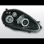 FIAT GRANDE PUNTO - LAMPY PRZEDNIE - SOCZEWKA RING LED BLACK