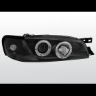  SUBARU IMPREZA 93-00 - LAMPY PRZEDNIE - RING SOCZEWKA BLACK