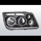  VW BORA 98-05- LAMPY PRZEDNIE - SOCZEWKA RING BLACK