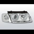 VW PASSAT B5 (3B) 96-00 - LAMPY PRZEDNIE - SOCZEWKA CHROM FK